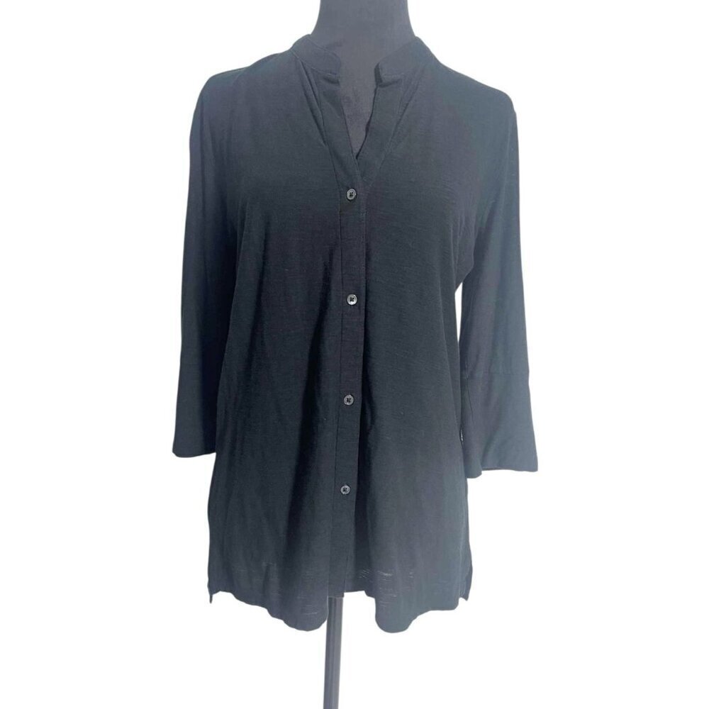 James Perse Size 1 Small Top Blouse Button Dpwn Shirt